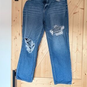 American Eagle Outfitters Blue Distressed mom Jeans